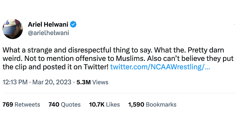 Ariel Helwani's Tweet