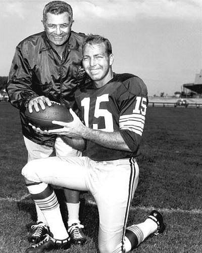 Vince Lombardi and Bart Starr
