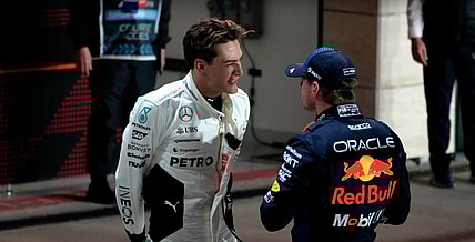 Screenshot of Max vertsappen vs George Rusell feud