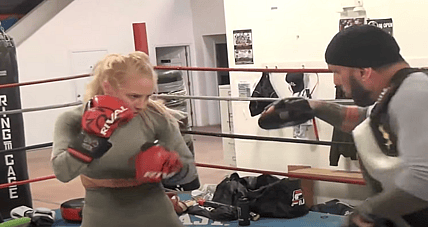 Ebanie Bridges training