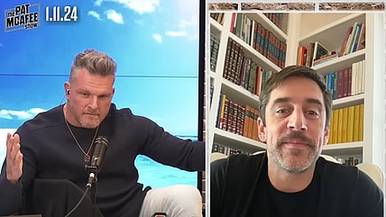 Aaron Rodgers made an appearance on "The Pat McAfee Show" Thursday after the host said the previous day that the New York Jets quarterback would no longer be appearing on the show for the rest of the NFL season.