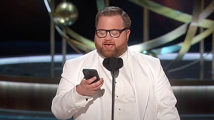 Actor Paul Walter Hauser won an Emmy on Monday for Outstanding Supporting Actor in a Limited or Anthology Series or Movie for his performance in "Black Bird." During his acceptance speech, he started name-dropping pro wrestlers.