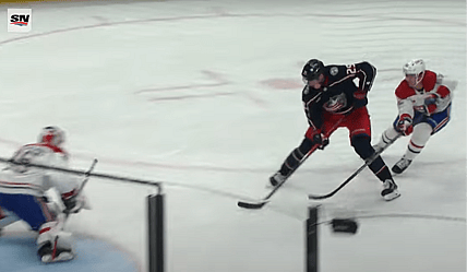 Columbus Blue Jackets' Patrik Laine Scores Against The Montreal Canadians