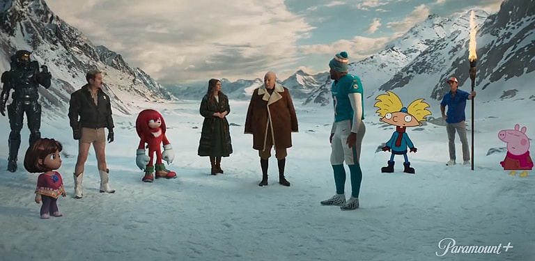Paramount + Stars Appear in Commercial for Super Bowl LVIII 