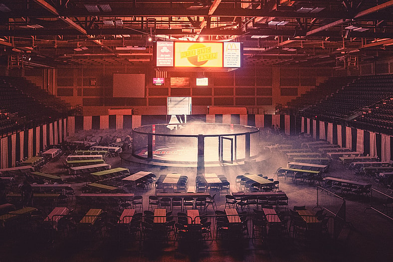 empty boxing stadium