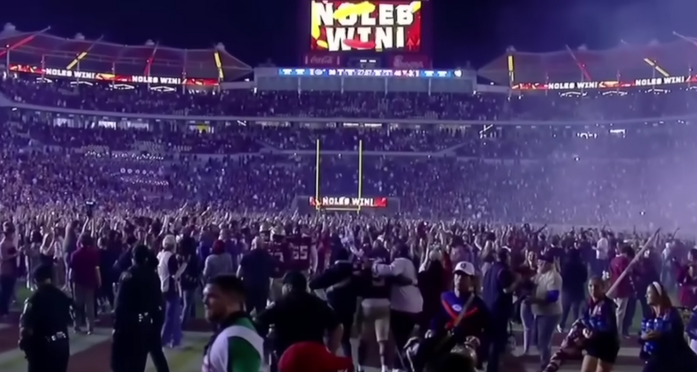 FSU storms the field after beating Florida - 2022