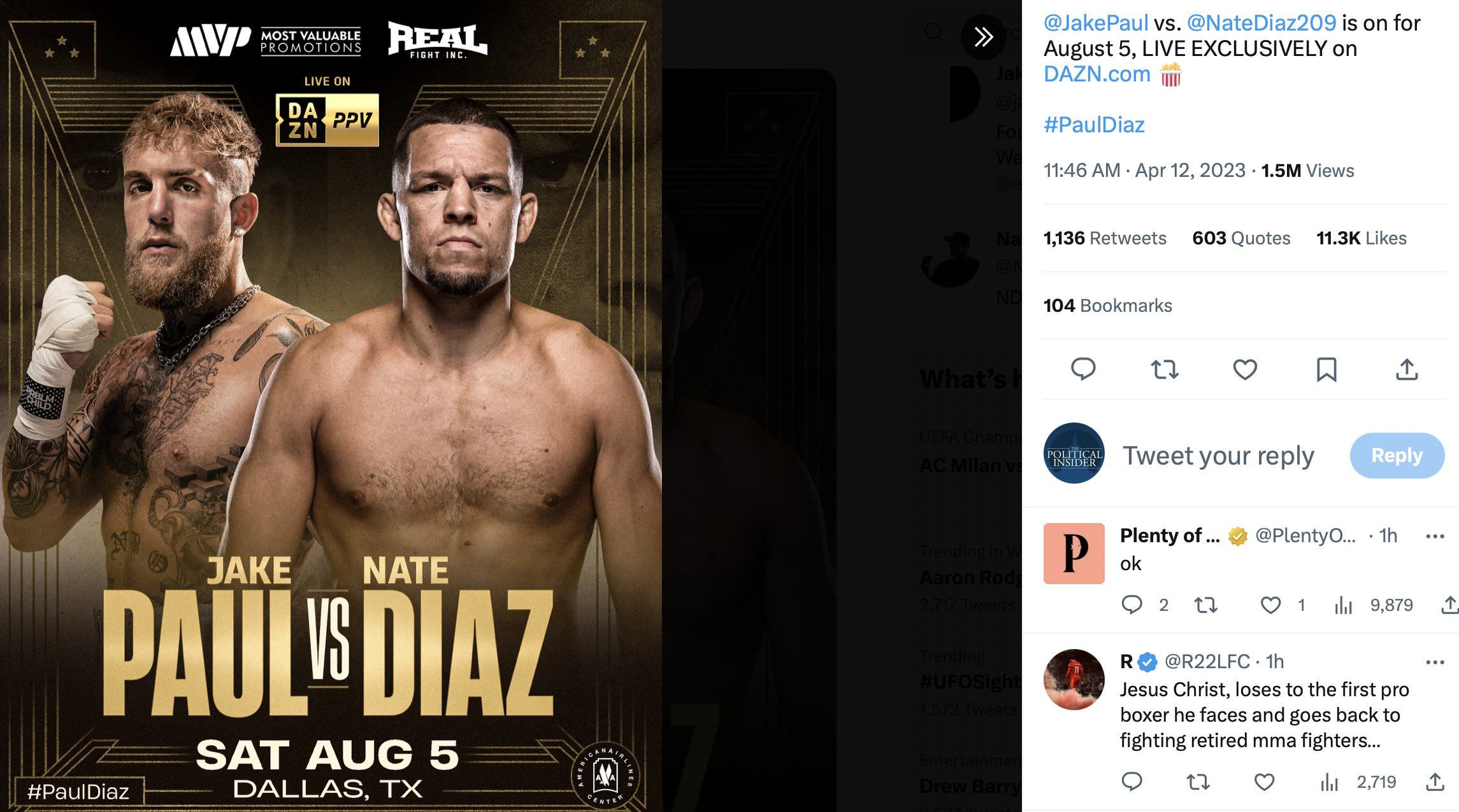 Jake Paul Nate Diaz