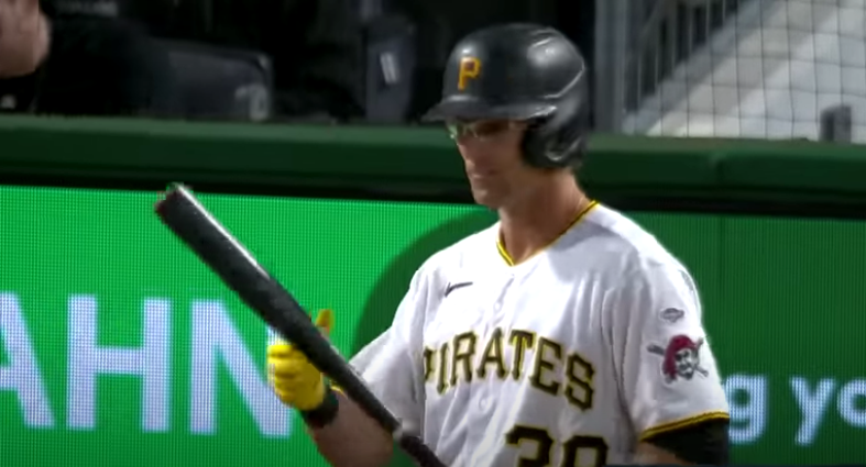 33-year-old Pirates rookie receives standing ovation after 13 years in the minors.