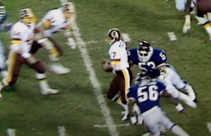 Joe Theisman injured playing football