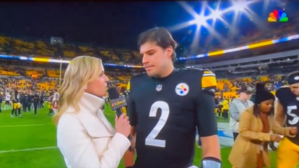 Pittsburgh Steelers quarterback Mason Rudolph led his team to a big win over the Cincinnati Bengals Saturday and quickly praised his "creator" Jesus Christ for helping to guide his life through difficult times.
