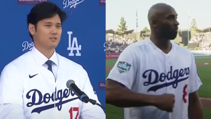 The Los Angeles Dodgers used a video message from the late Los Angeles Lakers legend Kobe Bryant to help lure Shohei Ohtani to the team.