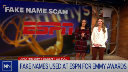 A shocking report indicates ESPN, the leading sports network, has been using fake names to obtain Emmy Awards for their on-air talent, specifically for their popular show "College GameDay."