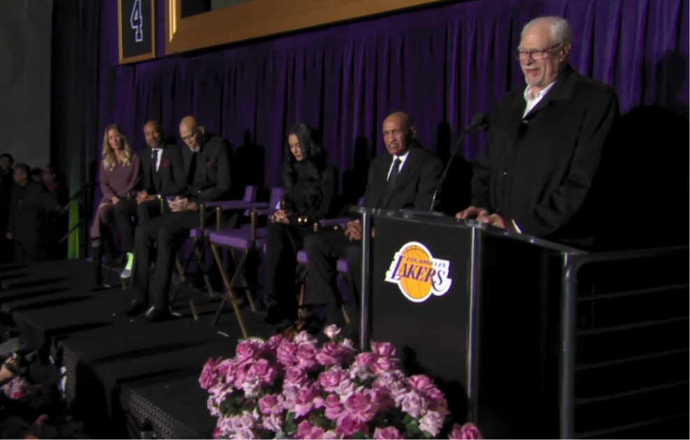 Phil Jackson Speaks At The Unveiling of Kobe Bryant's Statue