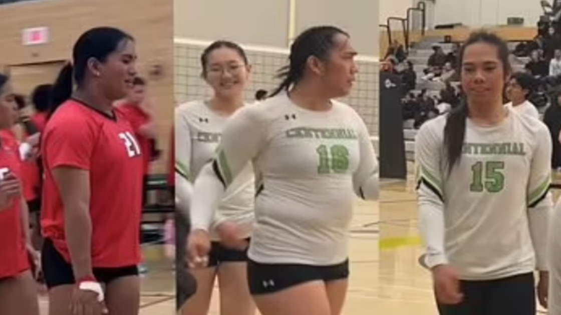 Sensational footage of the women's volleyball match between Seneca and Centennial. Watch the video to learn about the 5 biological male athletes who dominated the court!