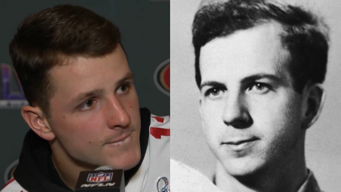 A reporter asked Brock Purdy about internet rumblings suggesting he looks just like Lee Harvey Oswald, the man who assassinated JFK.