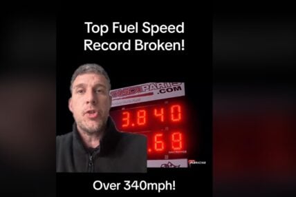 Drag Racer Sets New Fuel Top Speed Record at 341.6 MPH