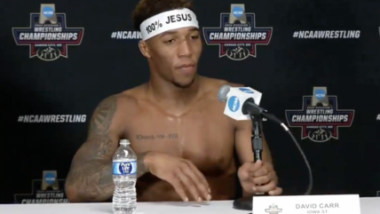 NCAA Wrestling Champs Proudly Wear ‘100% Jesus’ Headbands