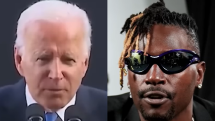 Antonio Brown declared President Biden his "Cracker of the day" on X, and included the hashtag '#SirSniffAlot'.