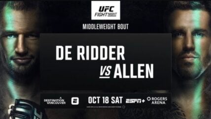 de ridder vs allen ufc fight night